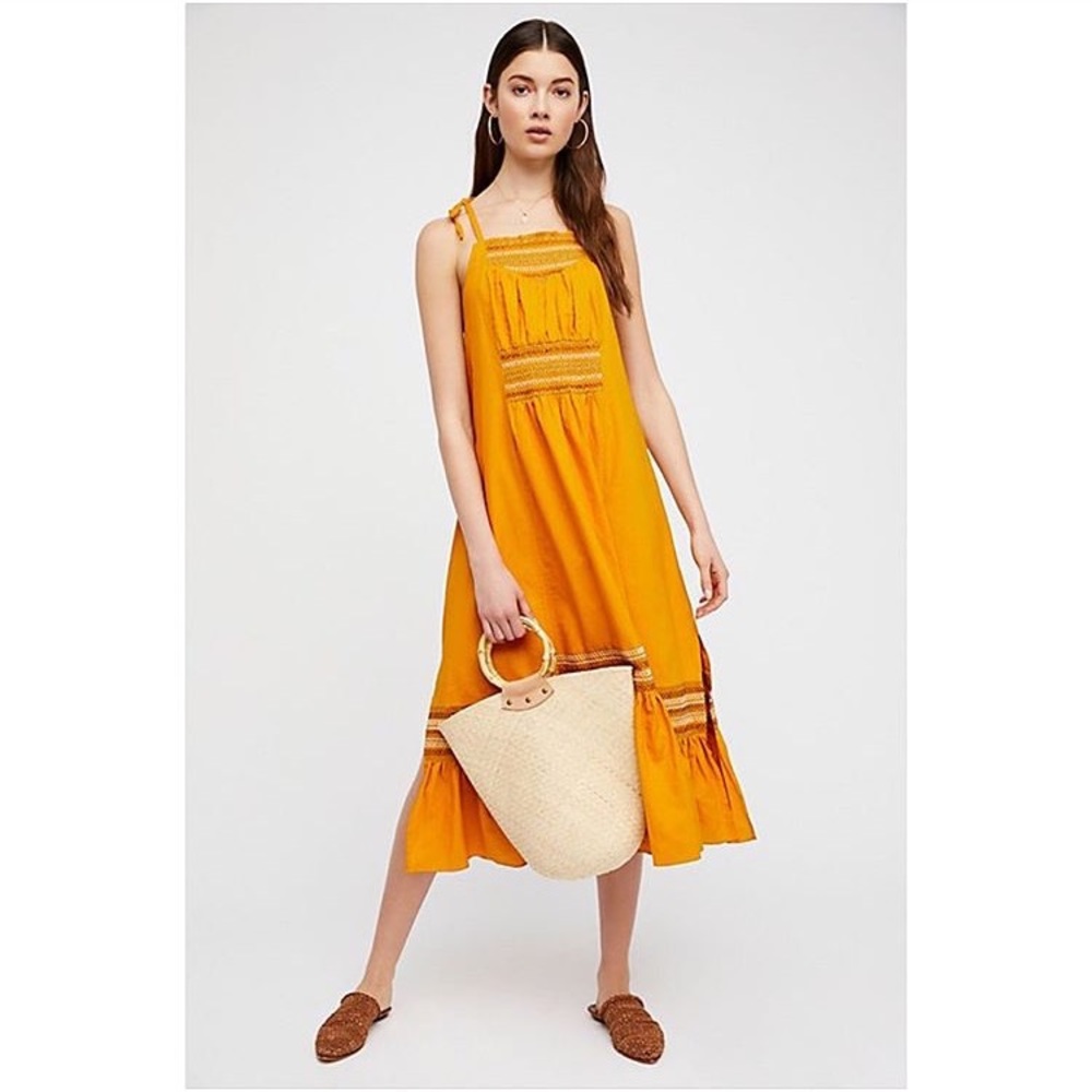Free People Yellow Dress